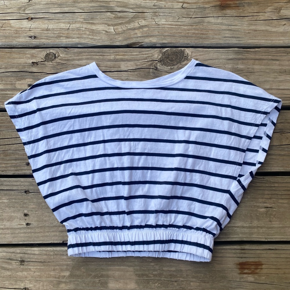 Striped Women's Top - White and Black
